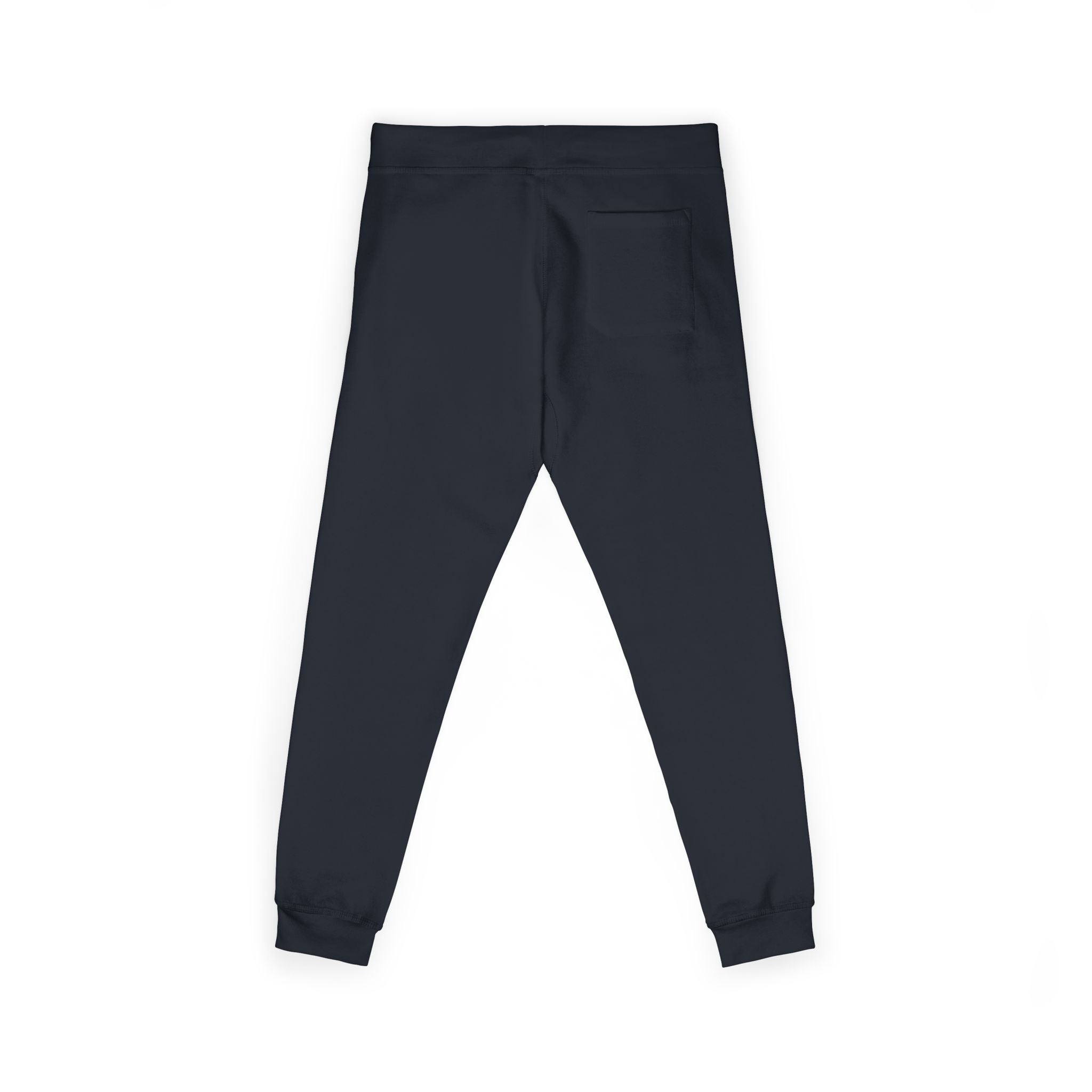 Embroidered White Fleece Sweatpants — Cozy Minimalist Joggers with Small Chest Crest
