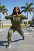 Kyriann Belize Logo Hoodie — Lightweight Three-Panel Fleece Pullover