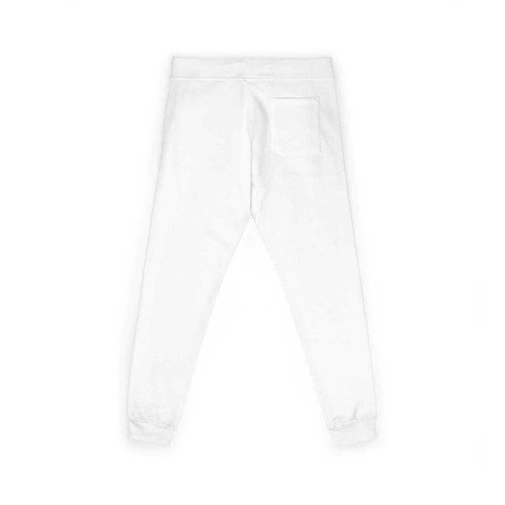 Embroidered White Fleece Sweatpants – Cozy Minimalist Lounge Joggers