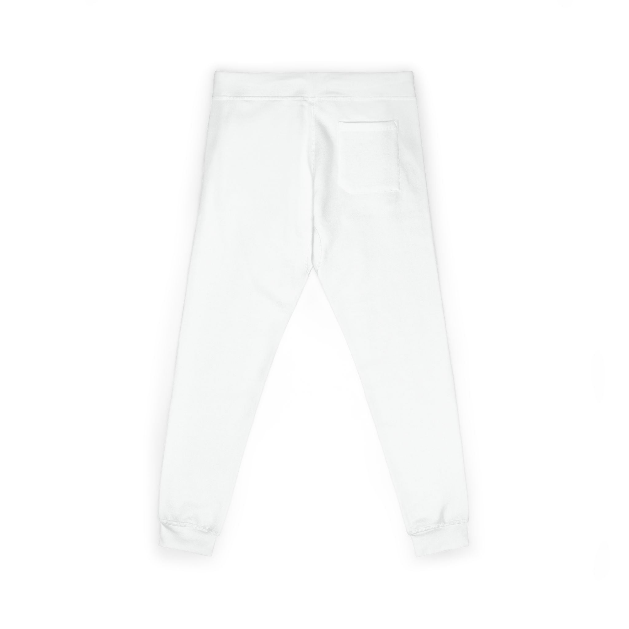 Embroidered White Fleece Sweatpants – Cozy Minimalist Lounge Joggers