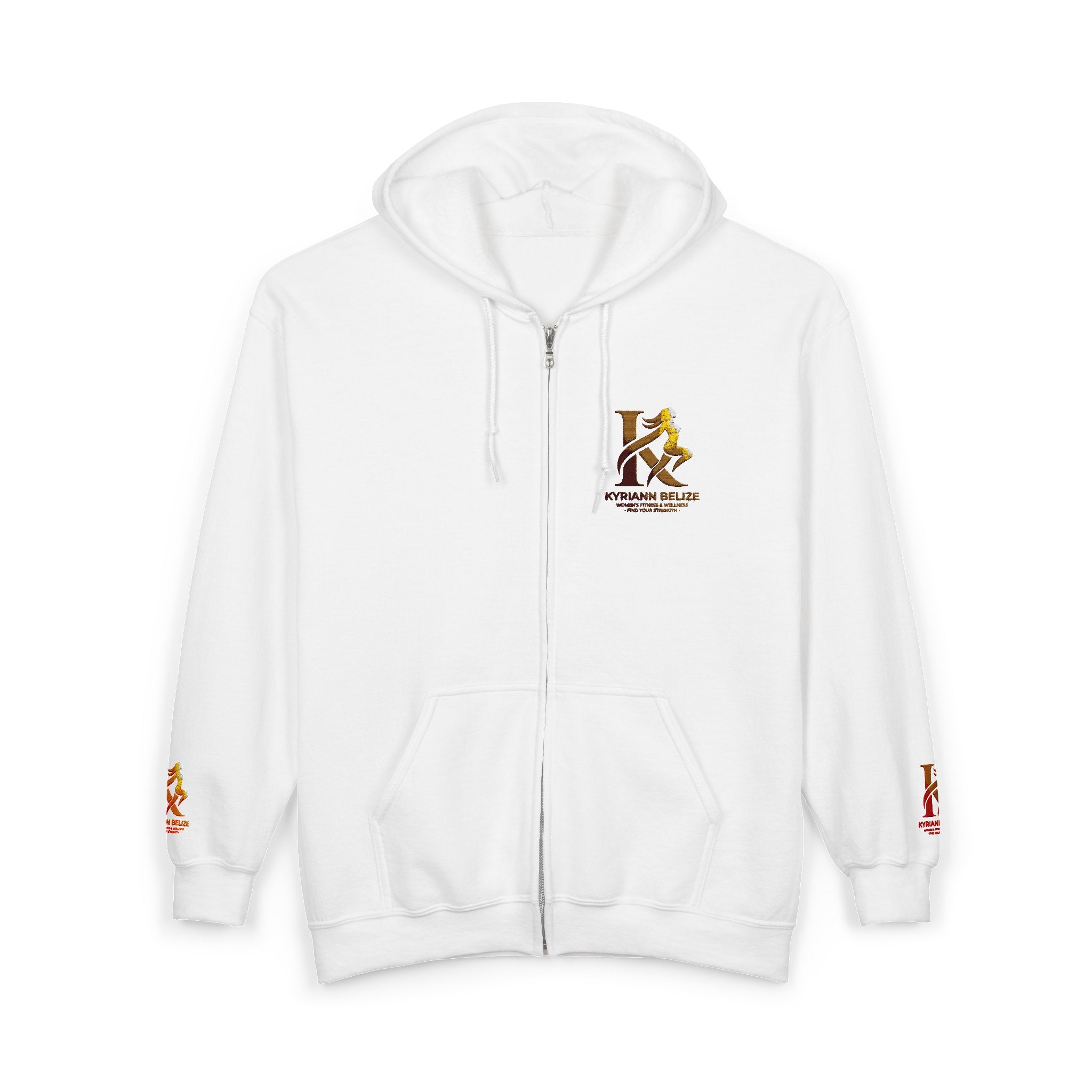 Kappa Kappa Gamma Small Crest Zip Hoodie – Greek Sorority Lettered Sweatshirt
