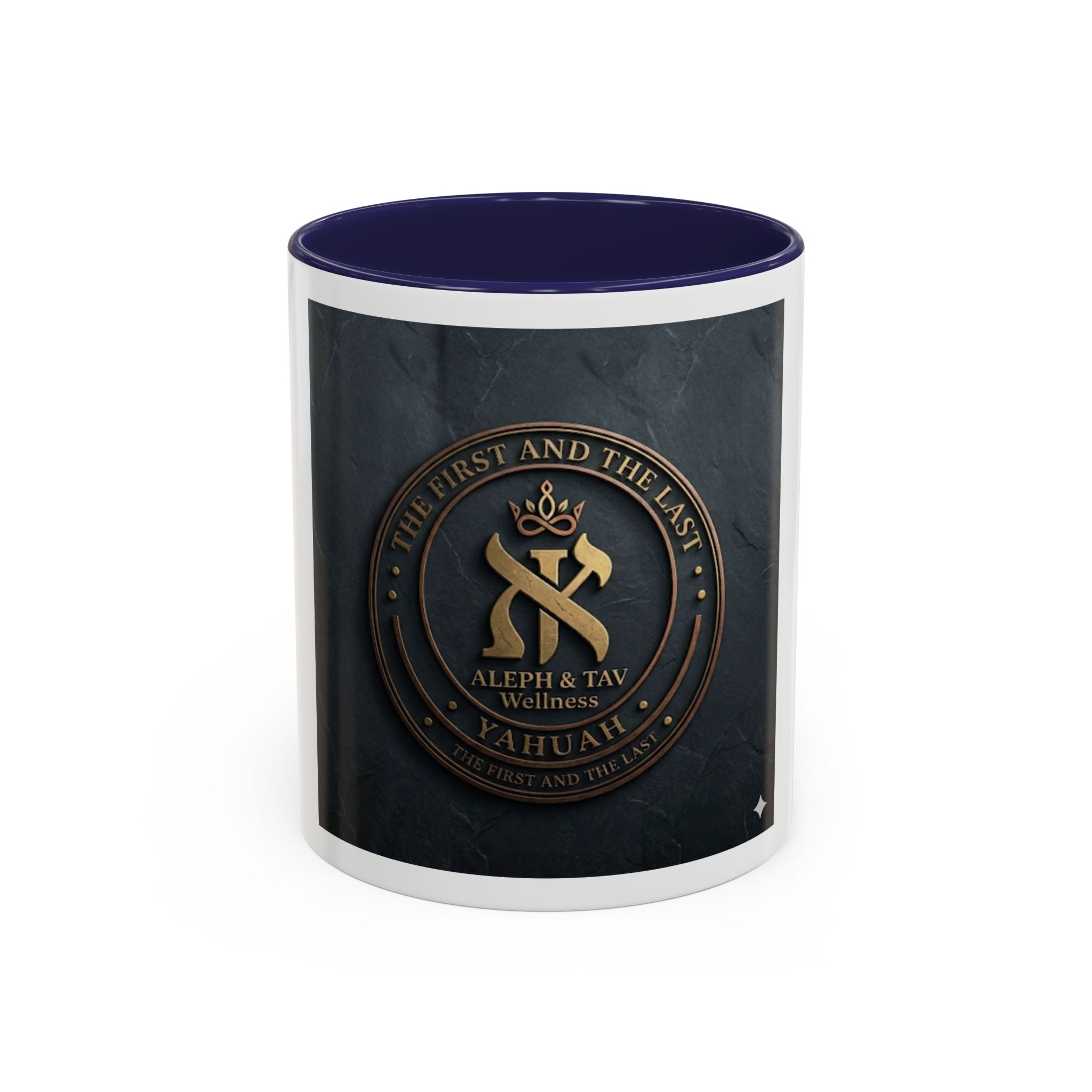 Aleph & Tav Wellness Emblem Accent Coffee Mug (11/15oz)