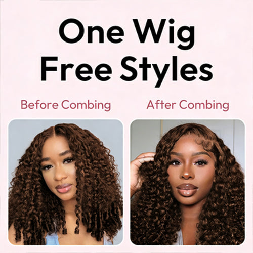 Dark Brown Burmese Curly Wig With Full Spiral Ends 6x5 Ready&Go Undetectable Lace Front Wig