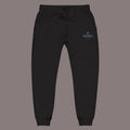 Embroidered White Fleece Sweatpants – Cozy Minimalist Lounge Joggers