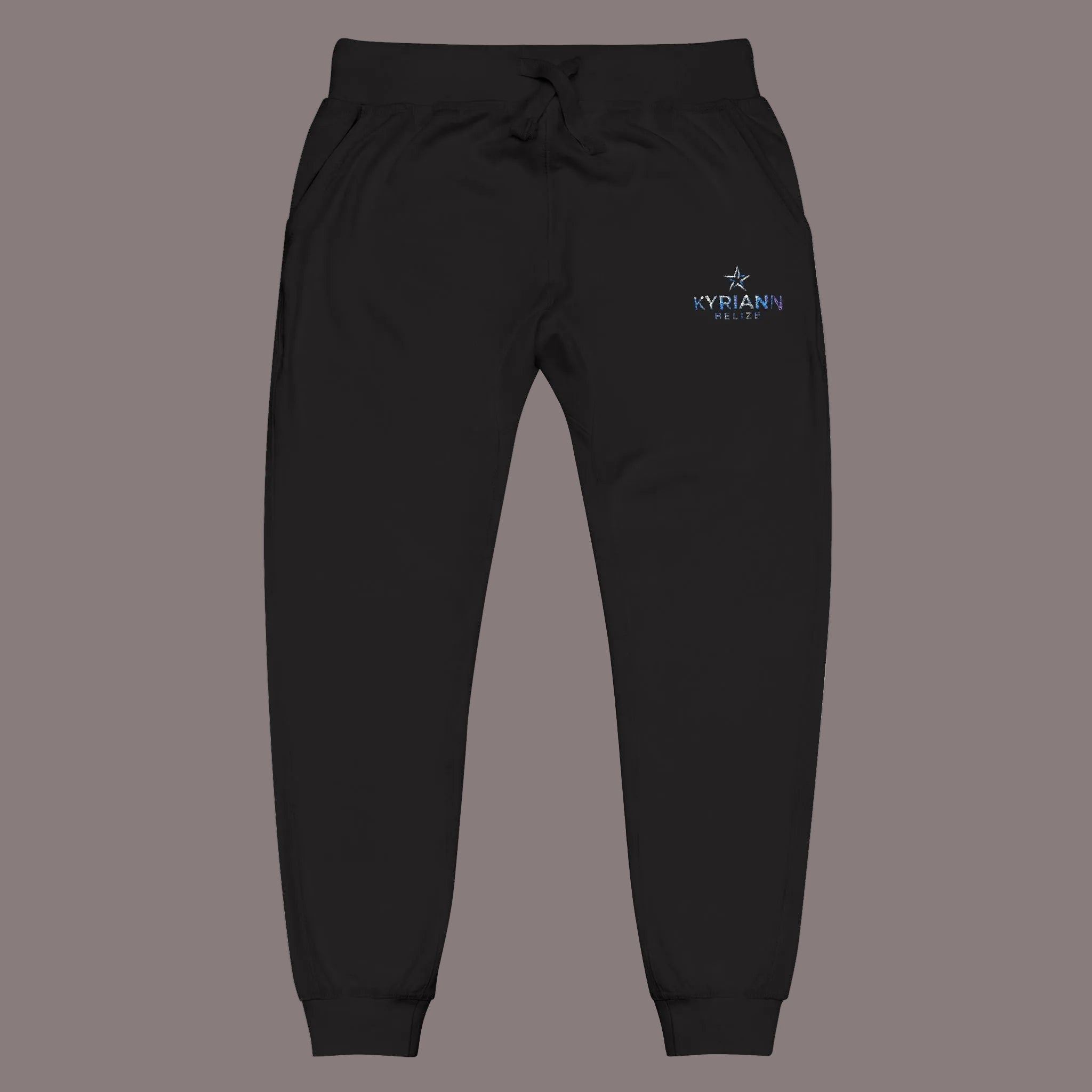Embroidered White Fleece Sweatpants – Cozy Minimalist Lounge Joggers
