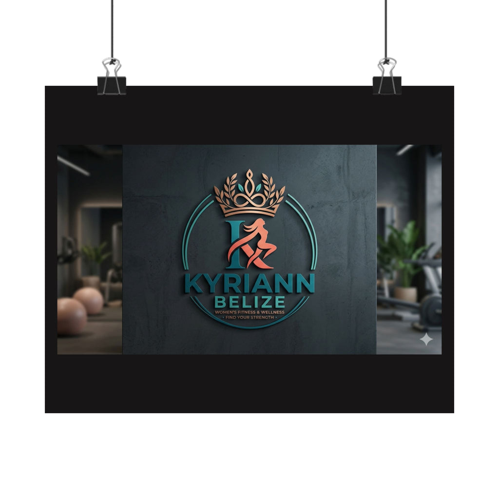 Matte Horizontal Poster — Kyriann Belize 3D Logo Wall Art