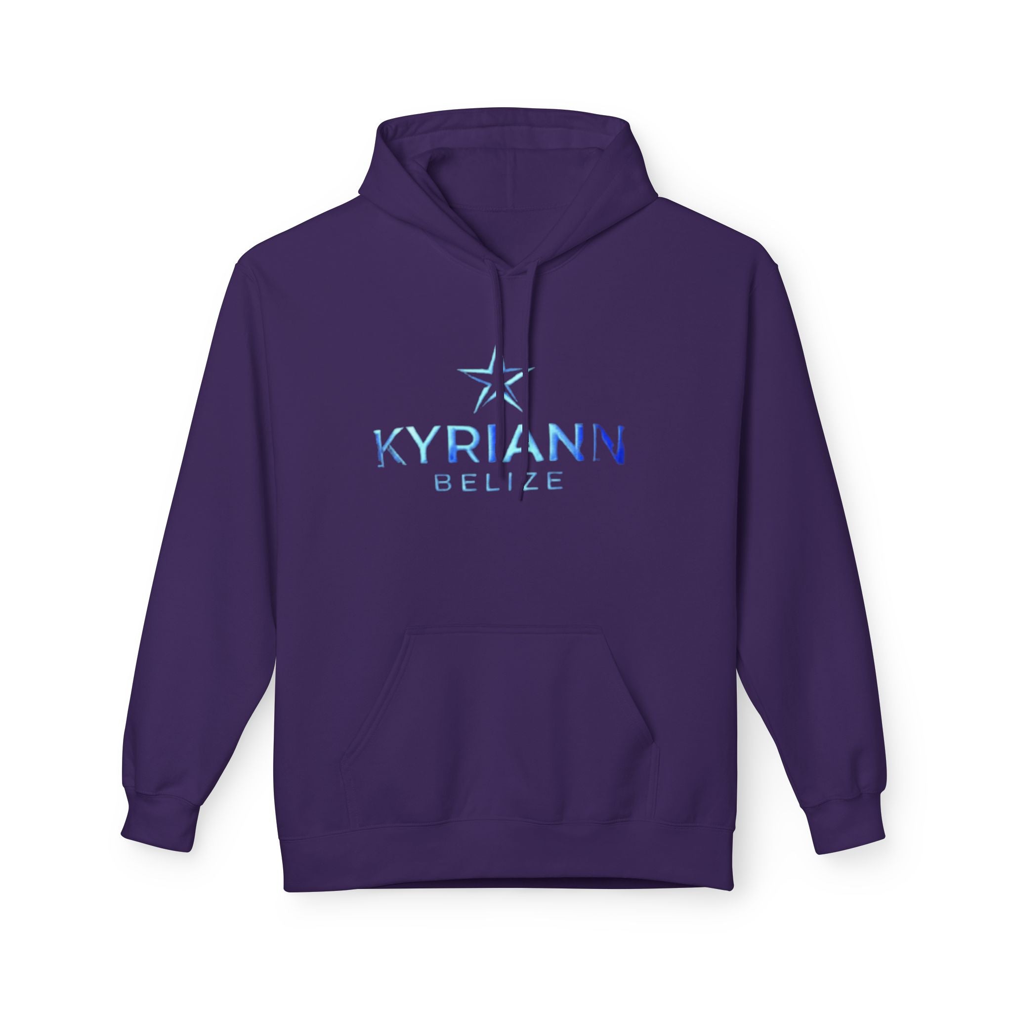 Kyriann Relief Logo Hoodie — Soft White Pullover