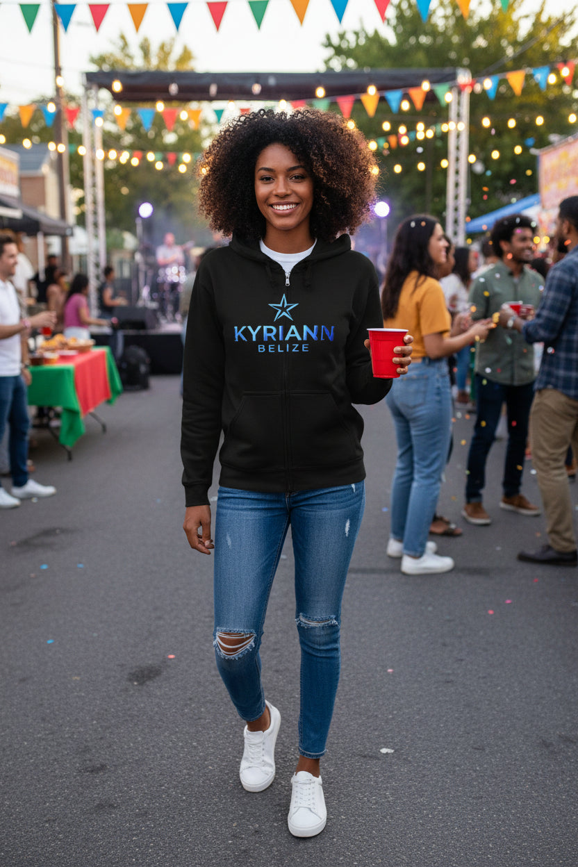 Kyriann Belize Zip Hoodie — Star Logo Full-Zip Hooded Sweatshirt