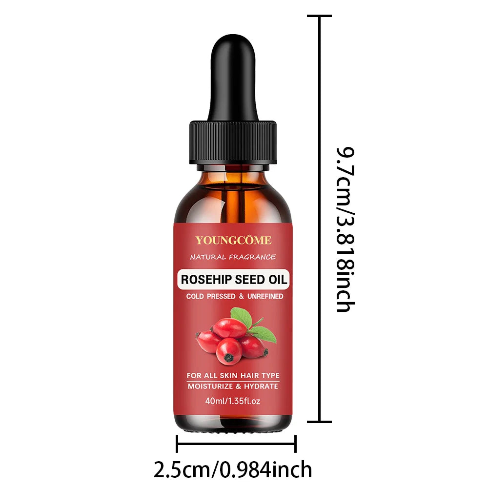 40/60ml Rose Essential Oil Pure Essential Oil Aromatherapy Skin Care Single Essential Oil Fragrance Oil for Woman