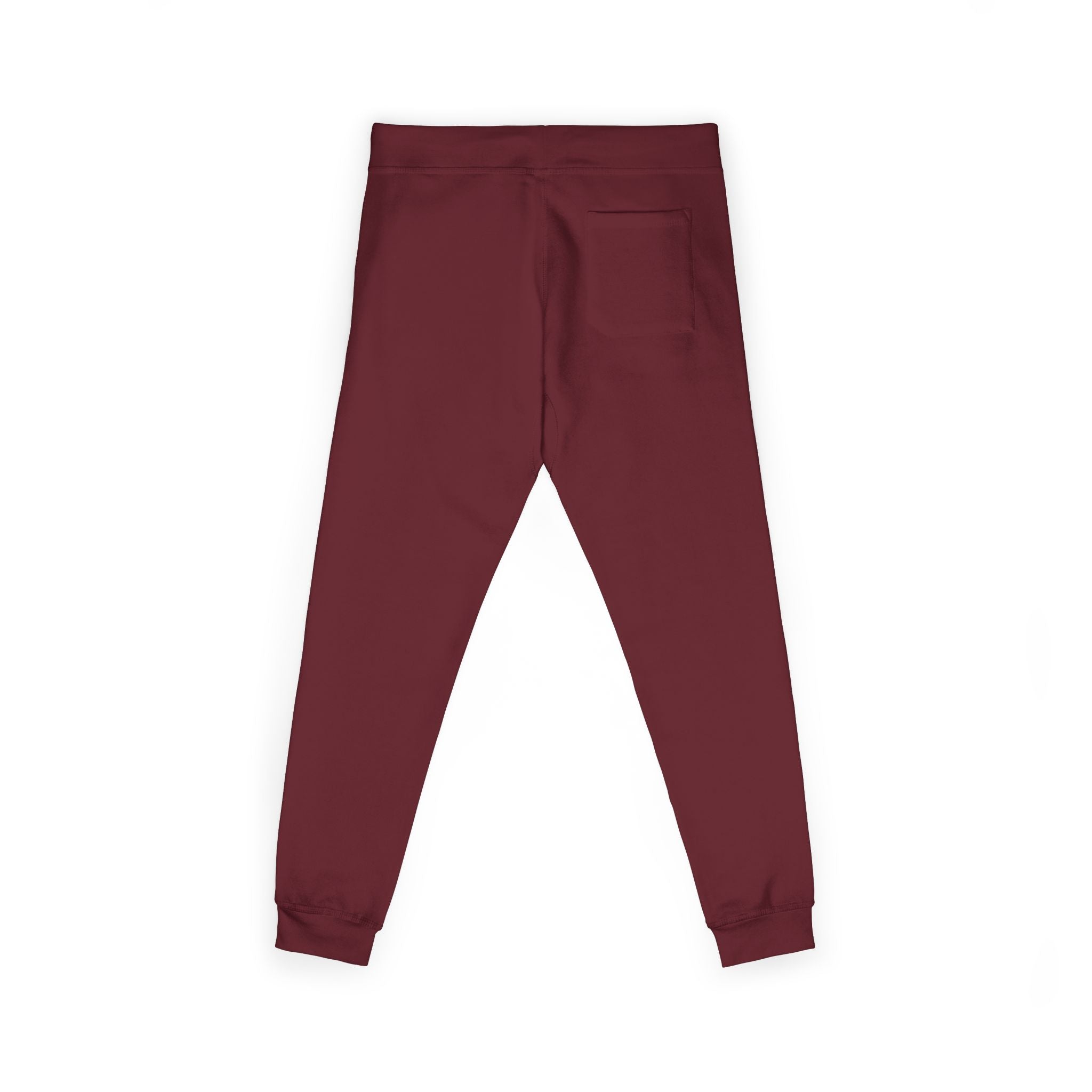 Embroidered White Fleece Sweatpants — Cozy Minimalist Joggers with Small Chest Crest