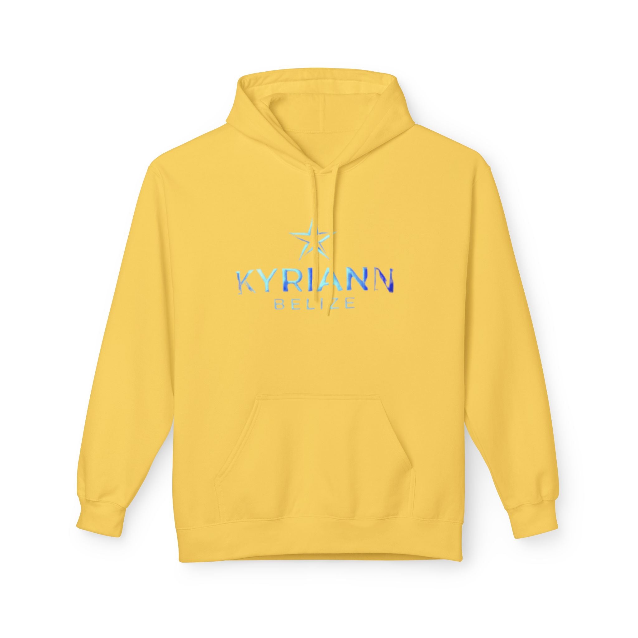 Kyriann Relief Logo Hoodie — Soft White Pullover