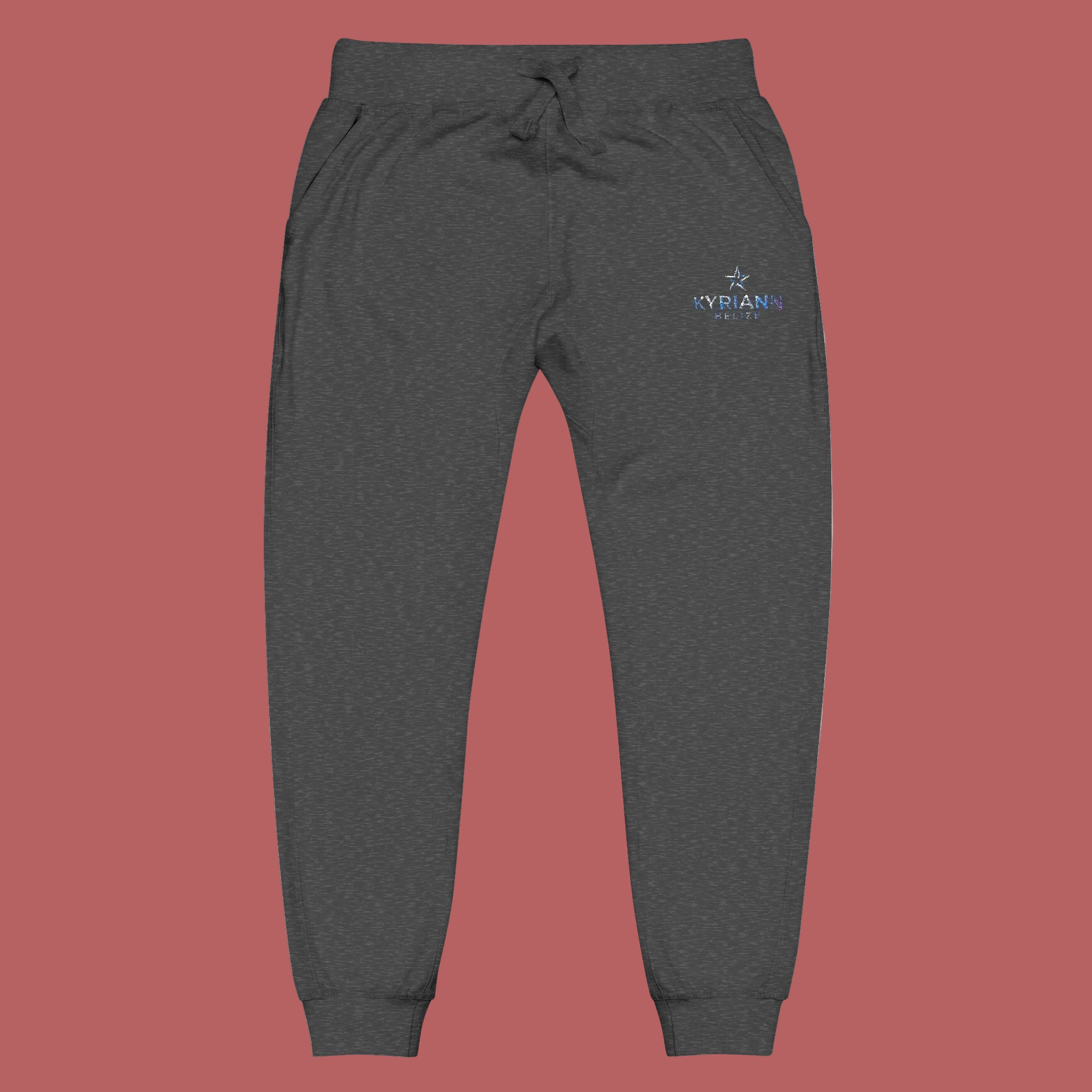 Embroidered White Fleece Sweatpants – Cozy Minimalist Lounge Joggers
