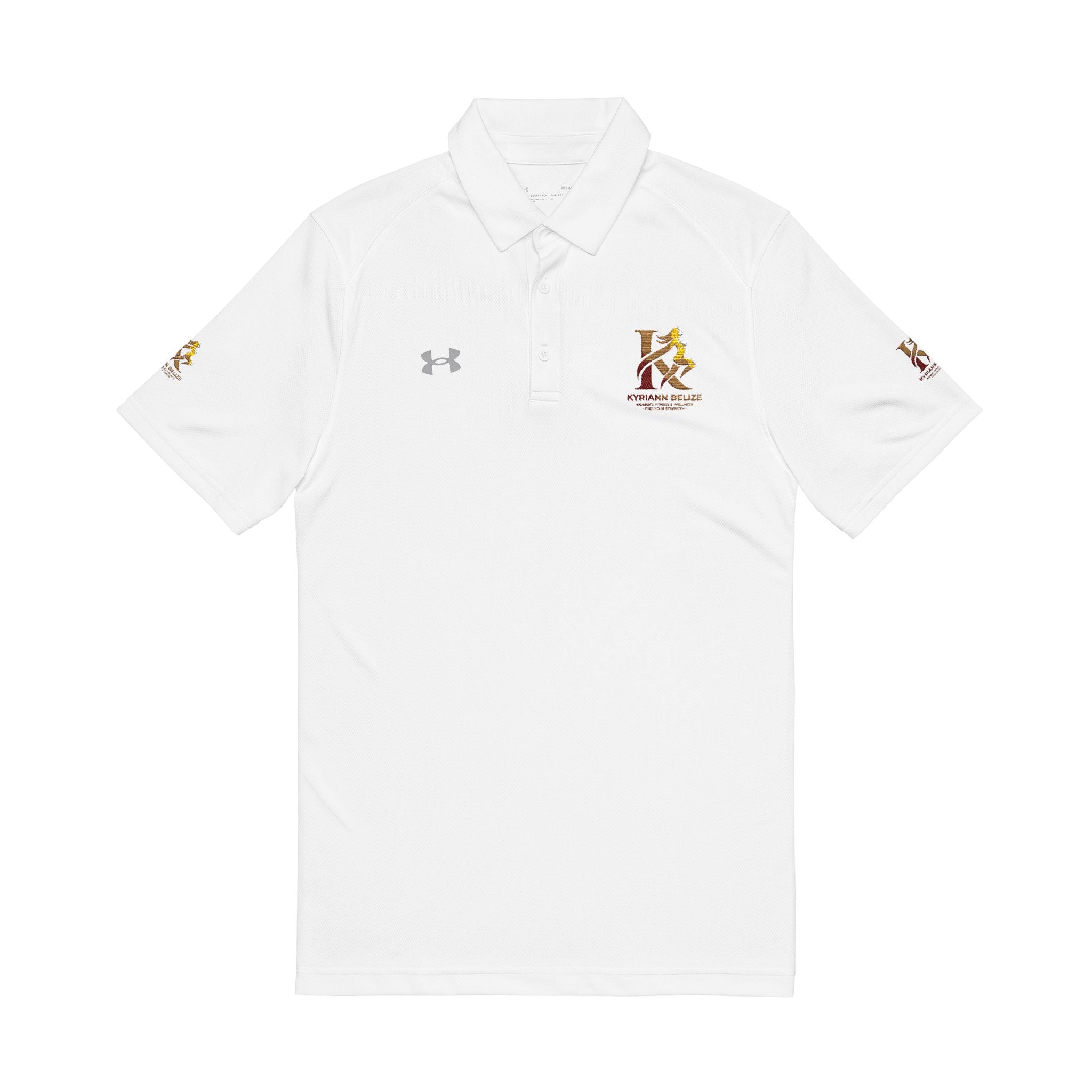 Men's Embroidered Polo Shirt — Crest Logo Performance Golf Polo