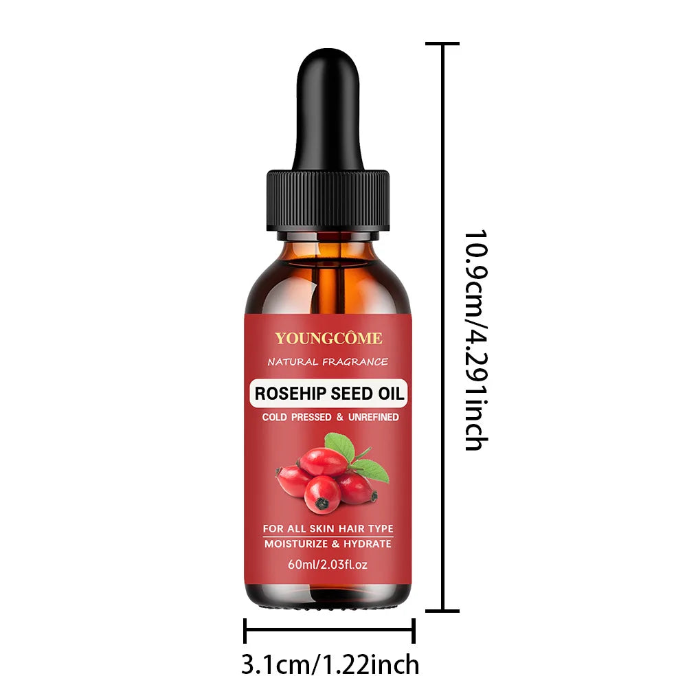 40/60ml Rose Essential Oil Pure Essential Oil Aromatherapy Skin Care Single Essential Oil Fragrance Oil for Woman
