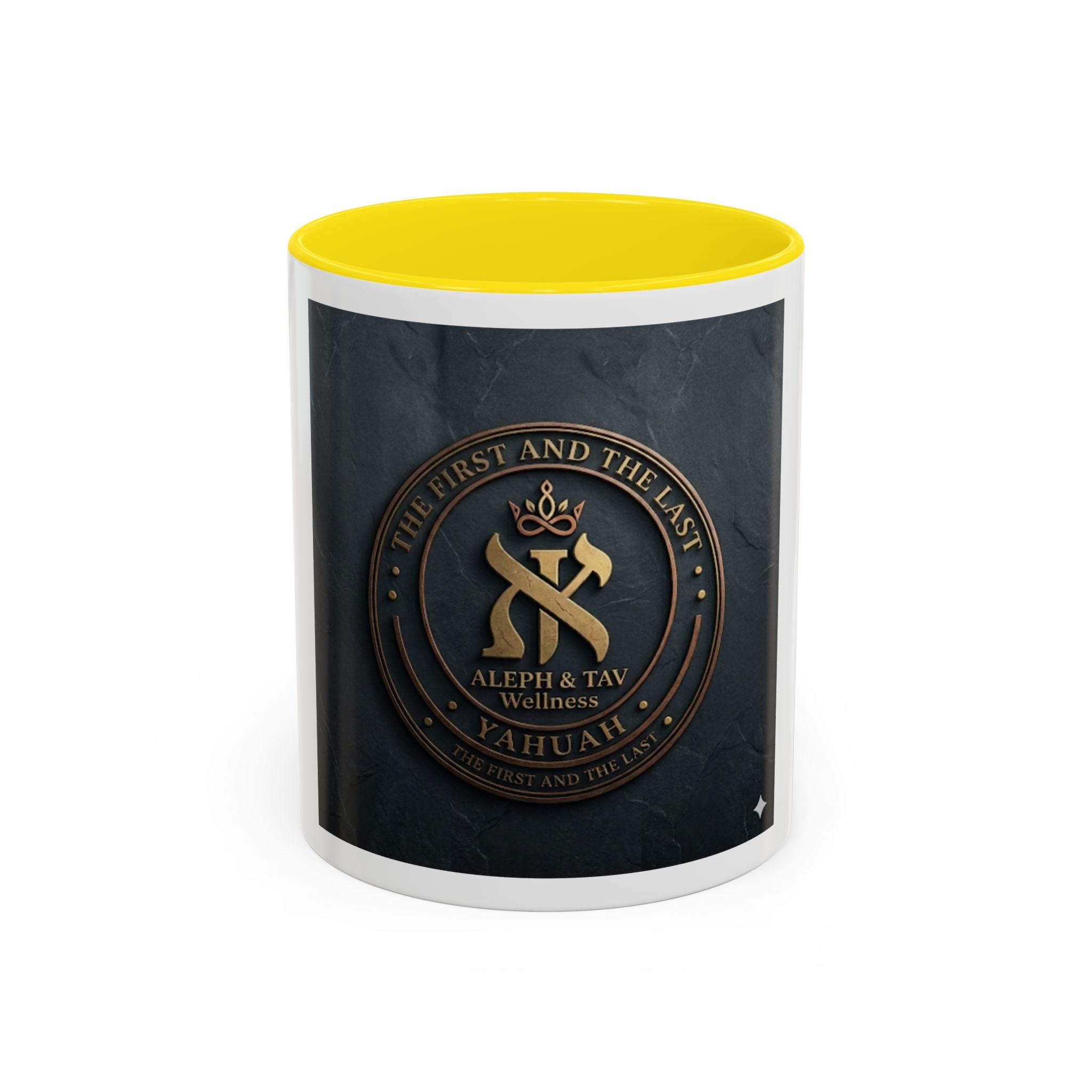 Aleph & Tav Wellness Emblem Accent Coffee Mug (11/15oz)