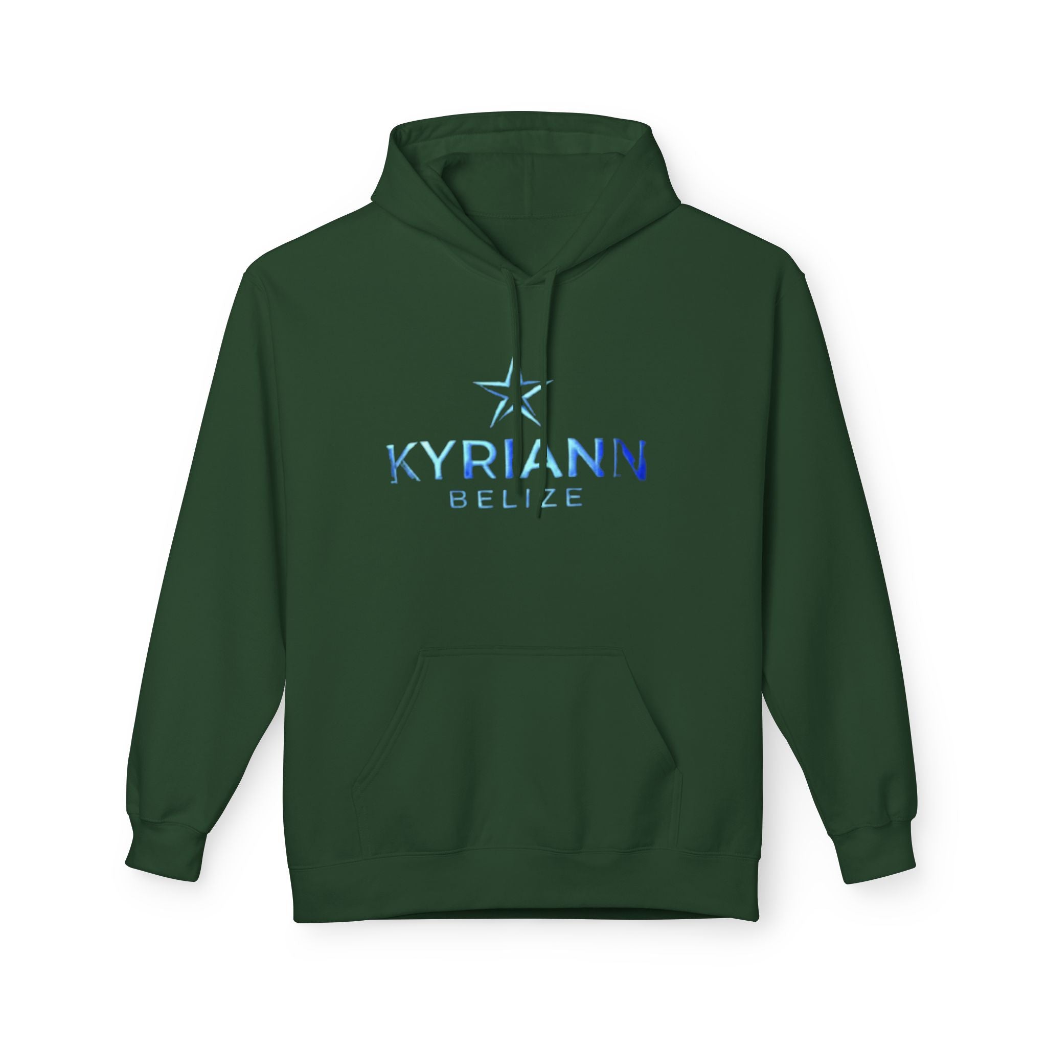 Kyriann Relief Logo Hoodie — Soft White Pullover