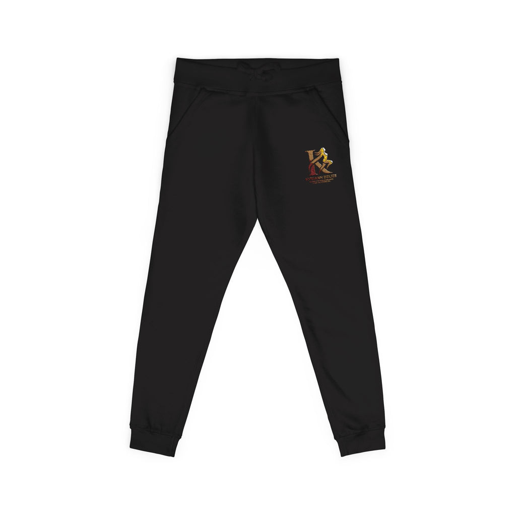 Embroidered White Fleece Sweatpants — Cozy Minimalist Joggers with Small Chest Crest
