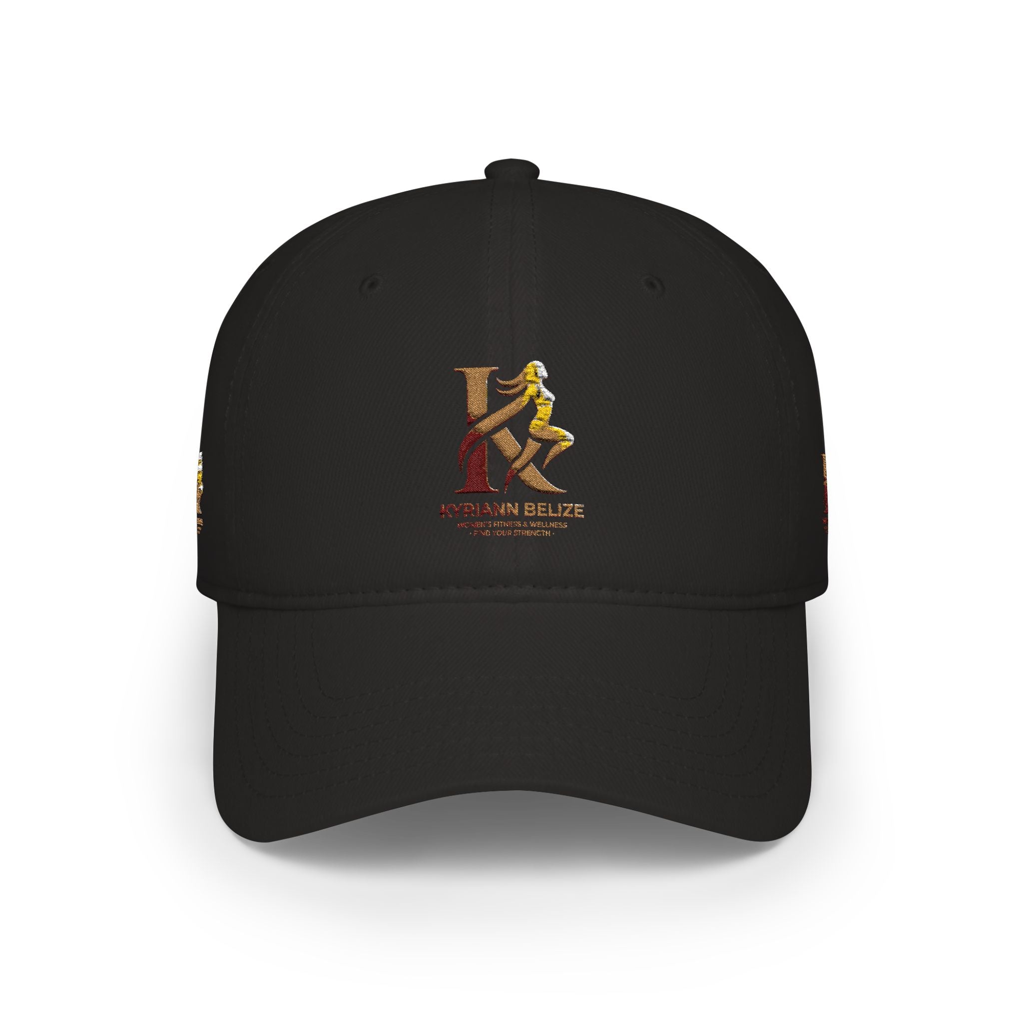 Red Low Profile Baseball Cap with Gold ‘King of Queens’ Runner Logo