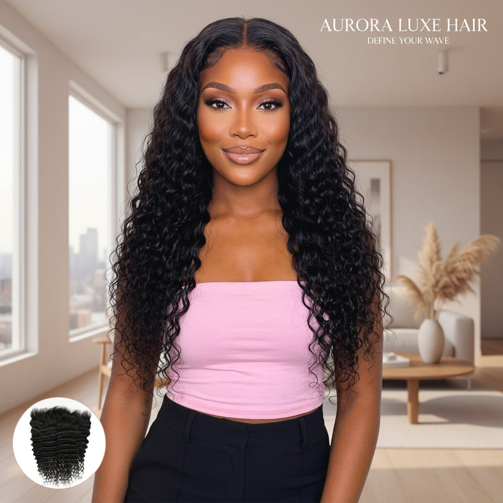 Deep Wave 13x6 HD Lace Human Hair Frontal