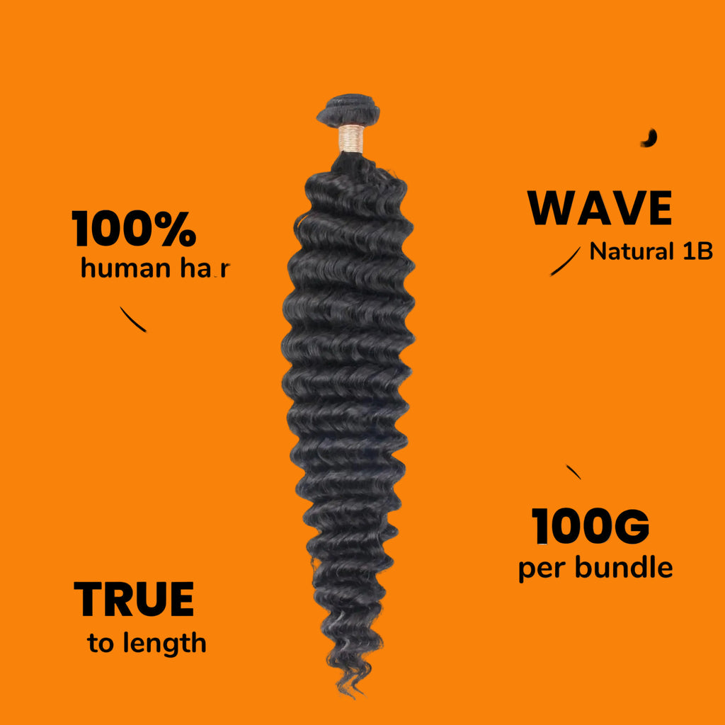 Deep Wave 100% Human Hair Bundles