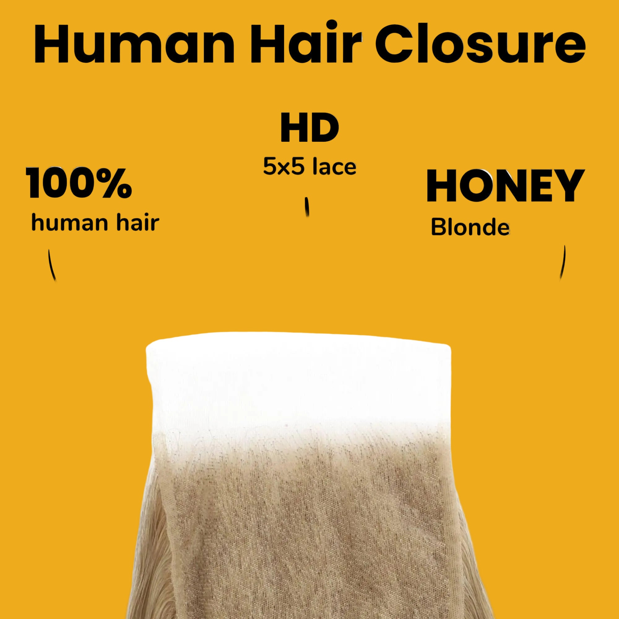 Honey Blonde Body Wave 5x5 HD Lace Human Hair Closure