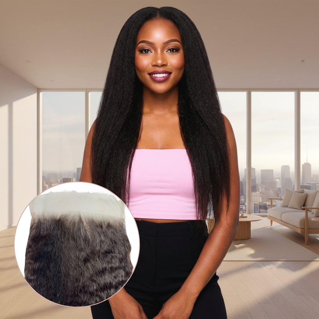 Kinky Straight 6x6 HD Lace Human Hair Closure