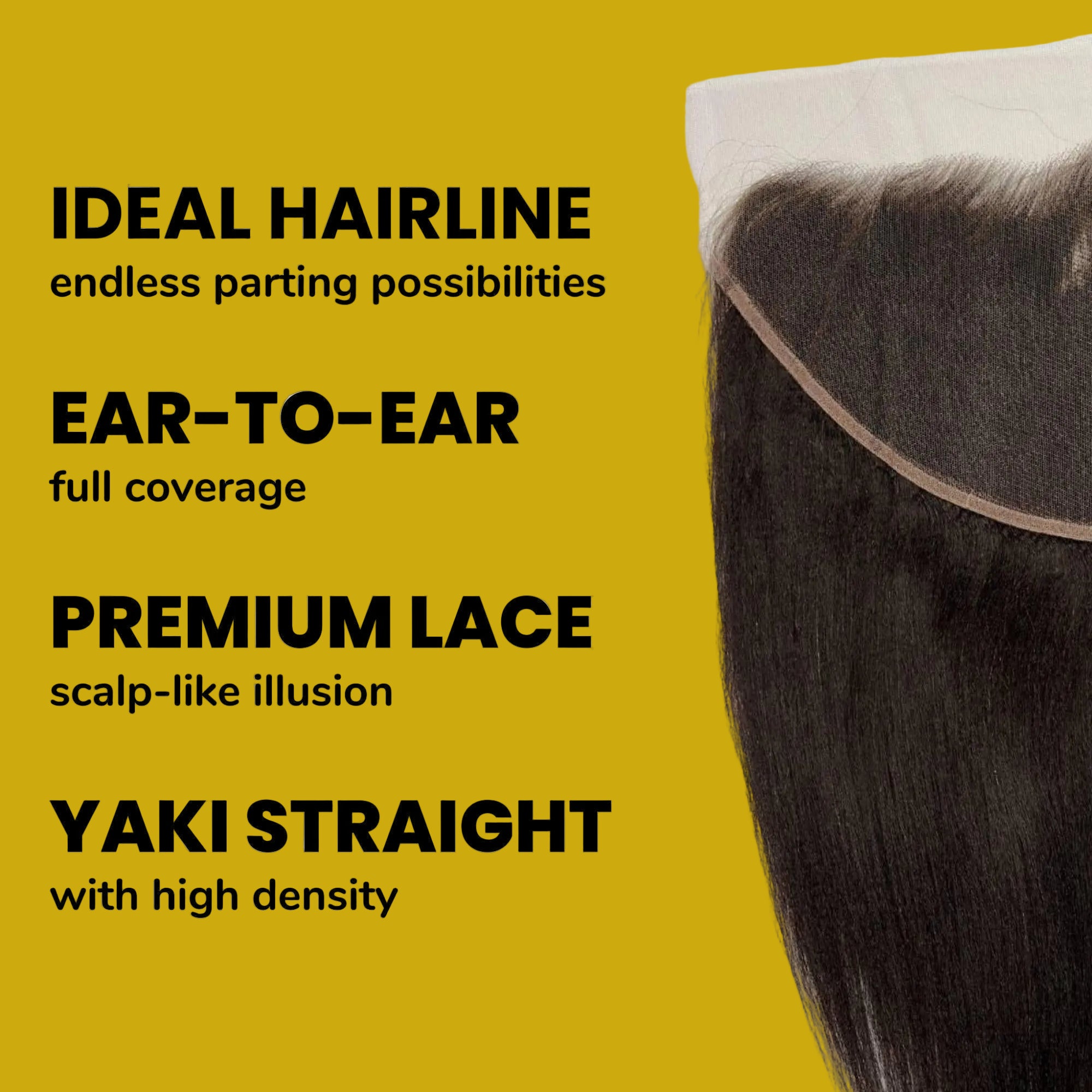 Yaki Straight 13x6 HD Lace Human Hair Frontal