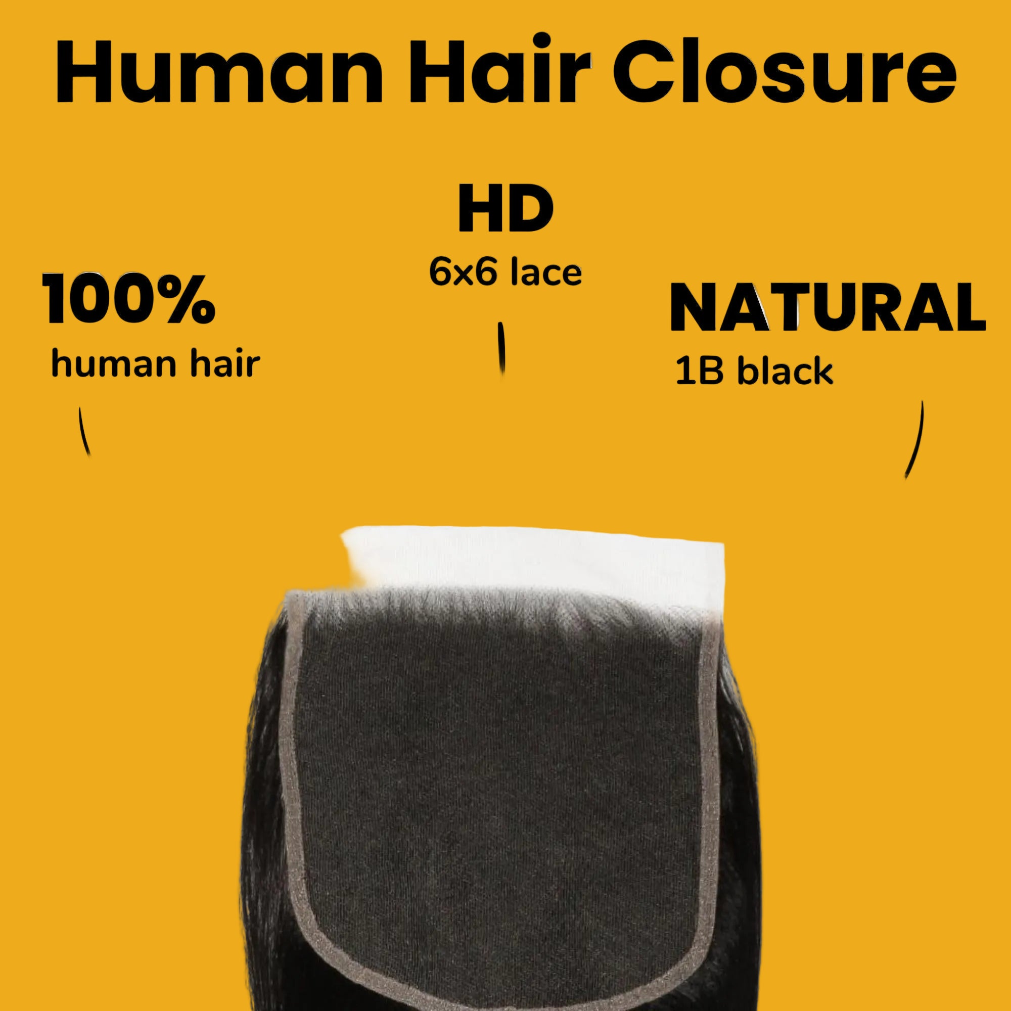 Yaki Straight 6x6 HD Lace Human Hair Closure