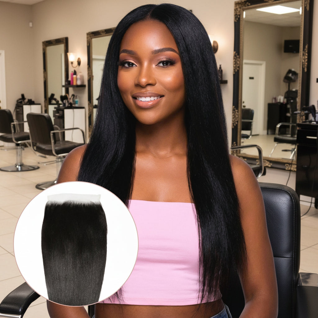 Yaki Straight 7x7 HD Lace Human Hair Closure