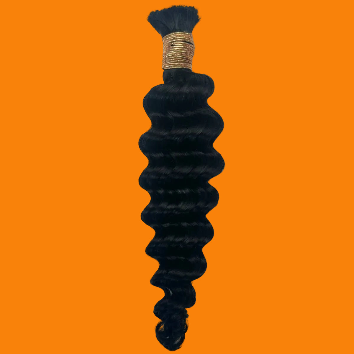 Jet Black Deep Wave Bulk 100% Human Braiding Hair