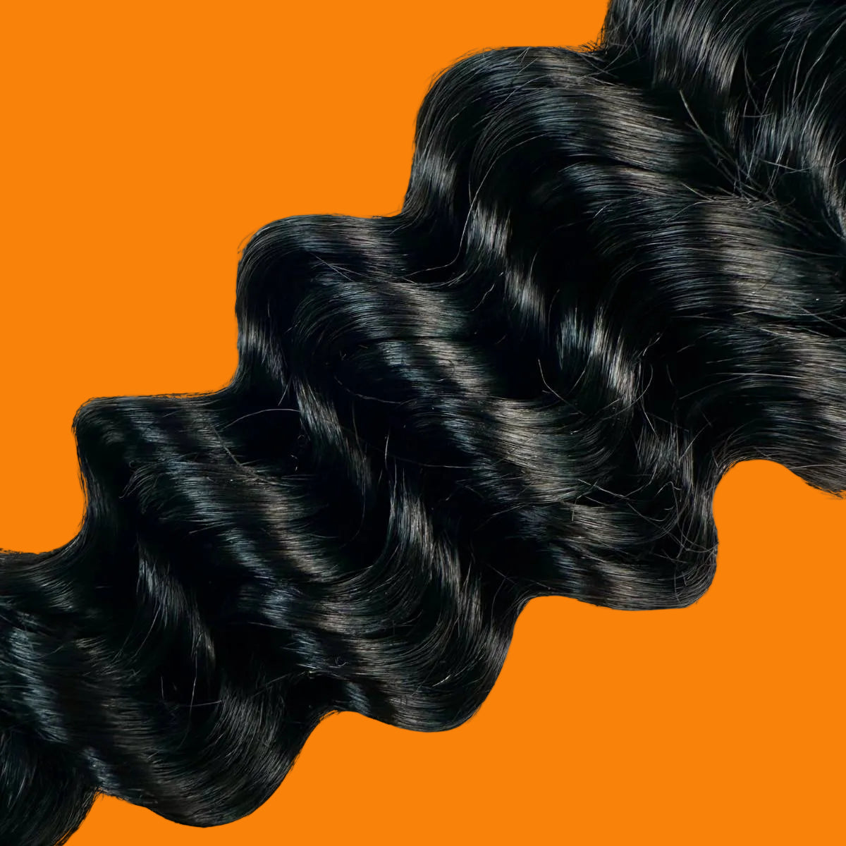 Jet Black Deep Wave Bulk 100% Human Braiding Hair
