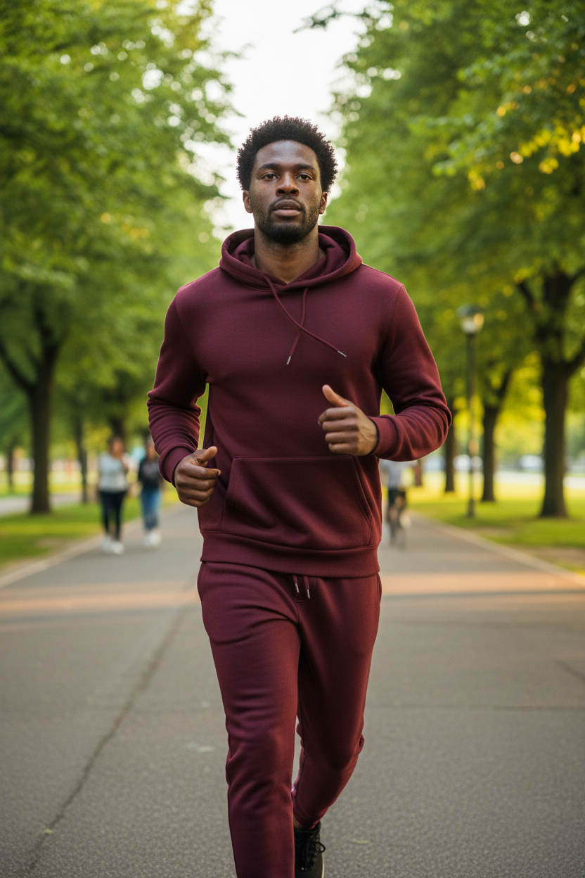 Men's Suit  Foreign Trade Turtleneck Sweater Sports Suit Sweater Suit Fashion Fleece Men's Hoodie